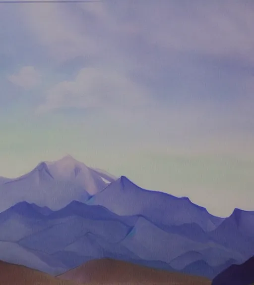 Prompt: painting of mountains by sheng mao