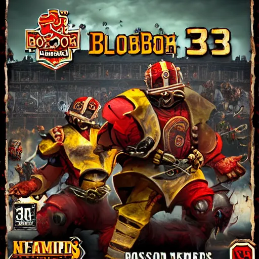 Image similar to box art of blood bowl 3