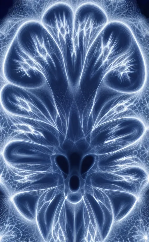 Image similar to lion made of Fractal flame,