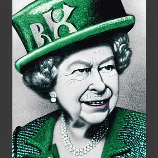 Image similar to queen elizabeth as the riddler