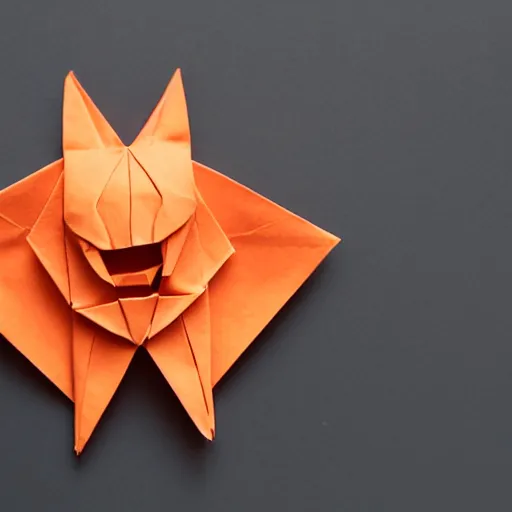 Prompt: origami of a monster, product photo, crisp