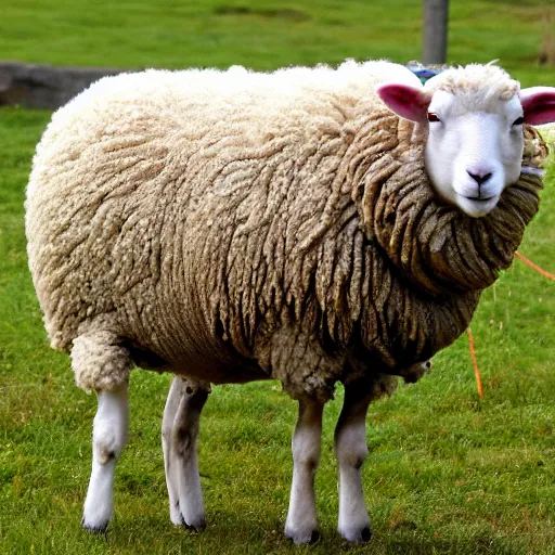 Prompt: sheep as part of a web