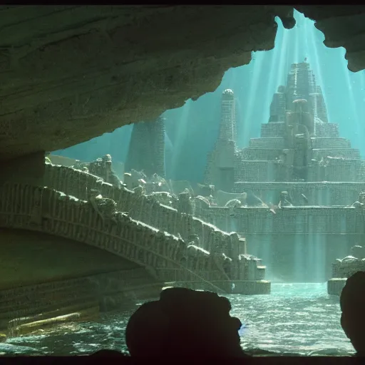 Image similar to The lost city of Atlantis, cinematic, 65mm panavision