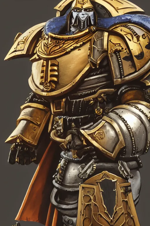 Image similar to armor portrait heros warhammer 4 0 k horus heresy fanart - the primarchs emperor by johannes helgeson animated with vfx concept artist & illustrator global illumination ray tracing hdr fanart arstation zbrush central hardmesh 8 k octane renderer comics stylized