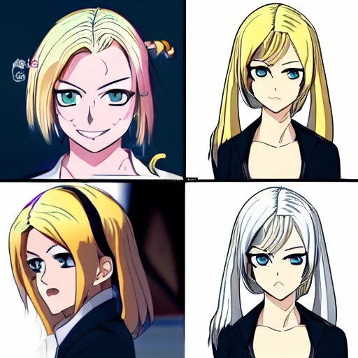 Prompt: margot robbie as an anime character