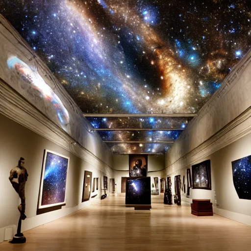 Image similar to a museum of galaxies