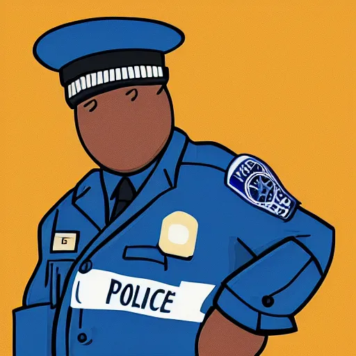 Image similar to “Police officer who is a donut, digital art, 4k, award winning”