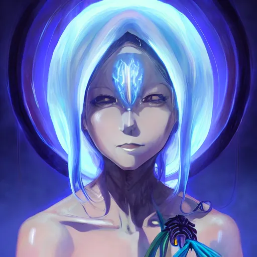 Image similar to anime portrait of an alien as a shaman yedi using dark force to eliminate trump as an anime antagonist by Stanley Artgerm Lau, WLOP, Rossdraws, James Jean, Andrei Riabovitchev, Marc Simonetti, and Sakimichan, trending on artstation