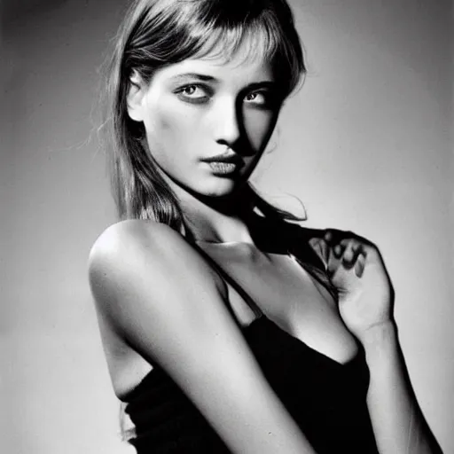 Prompt: beautiful ukrainian young woman by terry o'neill