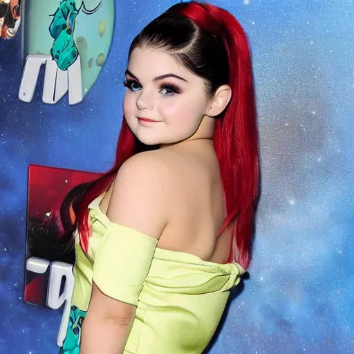 Prompt: Ariel winter with space buns hairstyle,