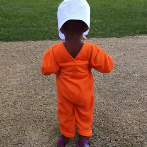 Image similar to chick dressed as an inmate