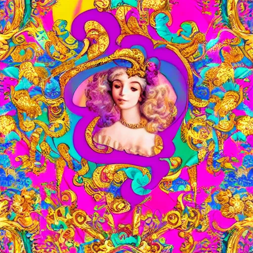 Image similar to Lisa Frank and Baroque collaboration