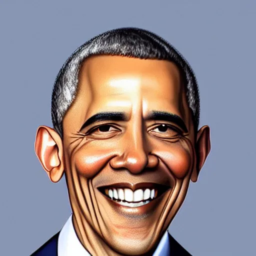 Image similar to Obama with white skin color