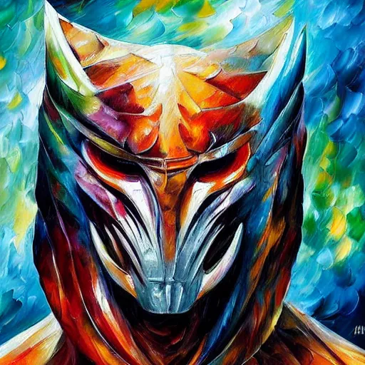 Prompt: portrait painting of The Predator, Yautja, by Leonid Afremov, hyperdetailed!