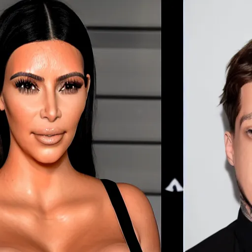 Prompt: kim kardashian and pete davidson