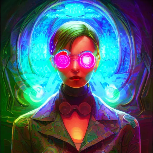 Image similar to skill magic geek inside matrix deepdream radiating a glowing aura stuff loot legends stylized digital illustration video game icon artstation lois van baarle, ilya kuvshinov, rossdraws,