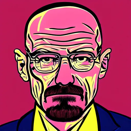 Image similar to futurism art of walter white