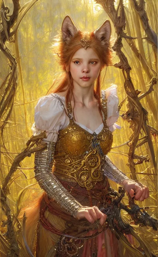 Image similar to highly detailed full shot portrait of a enchanted wolf in the form of a beautiful young princess. d & d, art by donato giancola and ruan jia and carl larsson and magali villeneuve. trending on artstation, intricate details, energetic composition, golden ratio, concept art, illustration, elegant art