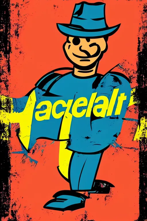 Image similar to fallout 7 6 retro futurist illustration art by butcher billy, sticker, colorful, illustration, highly detailed, simple, smooth and clean vector curves, no jagged lines, vector art, smooth andy warhol style