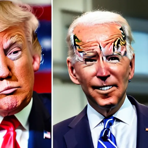 Image similar to donald trump mixed with joe biden