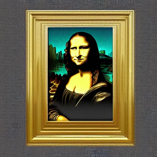 Prompt: Mona Lisa in Minecraft