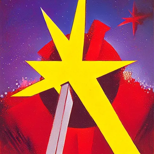 Image similar to hammer and sickle by paul lehr