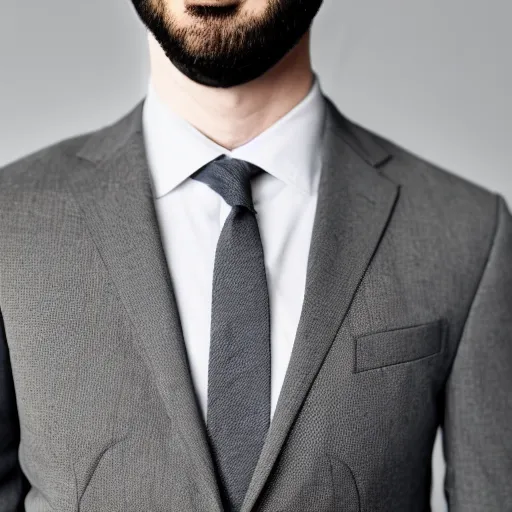 Image similar to a man wearing a suit lemon head