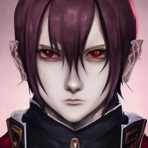 Image similar to portrait of napoleon vampire, anime fantasy illustration by tomoyuki yamasaki, kyoto studio, madhouse, ufotable, square enix, cinematic lighting, trending on artstation