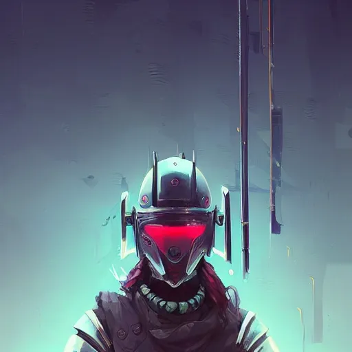 Image similar to cyberpunk viking helmet mask warrior goddess robot ninja fantasy, art gta 5 cover, official fanart behance hd artstation by jesper ejsing, by rhads, makoto shinkai and lois van baarle, ilya kuvshinov, ossdraws