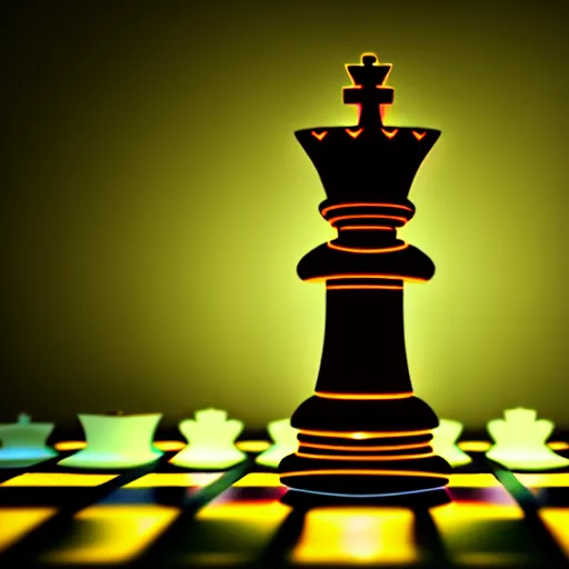 Premium AI Image  A yellow background accentuates the presence of chess  pieces and the board Vertical Mobile Wallpaper