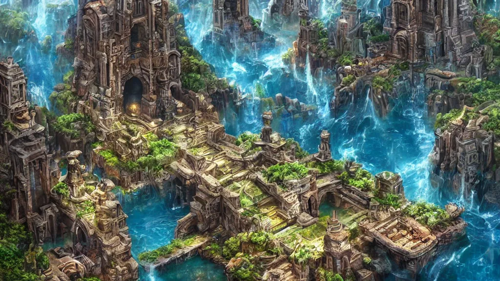 Image similar to lost city atlantis, fantasy artwork, award winning, beautiful scenery, artstation