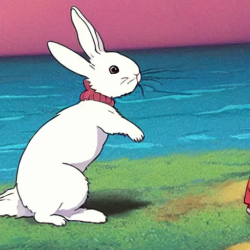 Image similar to a rabbit in the movie ponyo