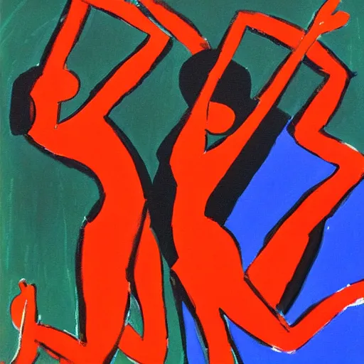 Image similar to a painting in the style of dance by matisse