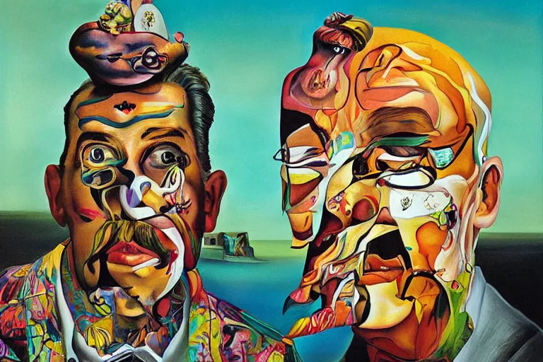 Prompt: portrait of a uncanny painter by Chor Boogie and Salvador Dali collaboration