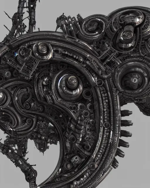 Prompt: video game frame interface by hr giger, biomechanical, 4 k, hyper detailed