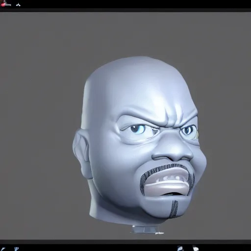 Image similar to ice cube, a 3 d render by akira toriyama, trending on zbrush central, computer art, rendered in cinema 4 d, rendered in maya, rendered in unreal engine,