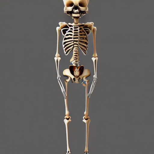 Image similar to skeleton furry, art, digital art, artstation
