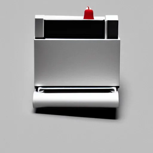 Prompt: a lighter designed by dieter rams, white background, studio photograph