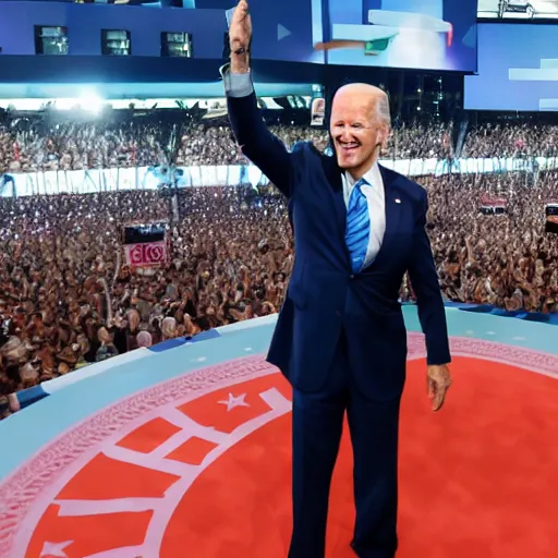 Image similar to joe biden t - posing at the dnc