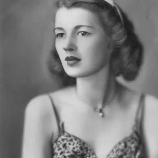 Image similar to portrait of a beautiful german woman from 1 9 4 0