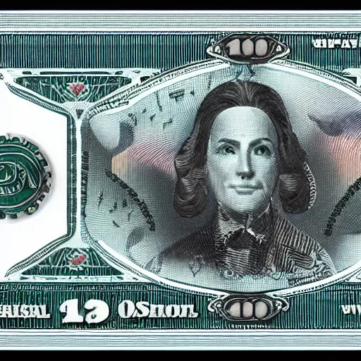 Image similar to robot intaglio banknote