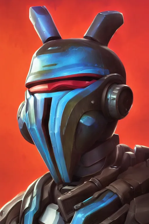 Image similar to epic mask helmet robot ninja portrait stylized as fornite style game design fanart by concept artist gervasio canda, behance hd by jesper ejsing, by rhads, makoto shinkai and lois van baarle, ilya kuvshinov, rossdraws global illumination radiating a glowing aura global illumination ray tracing hdr render in unreal engine 5