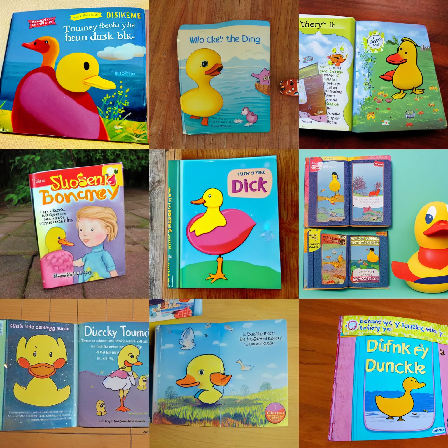 Prompt: Usborne touchy-feely books. That's not my duck...