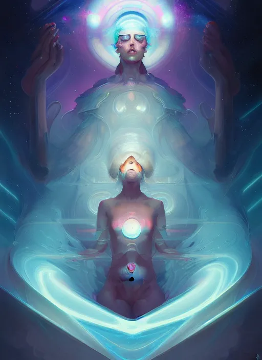 Prompt: symmetry!! gemini!! highly detailed, high contrast, light reflection, trippy, nebula, trending on art station by artgem, by peter mohrbacher, by wlop, by ruan jia