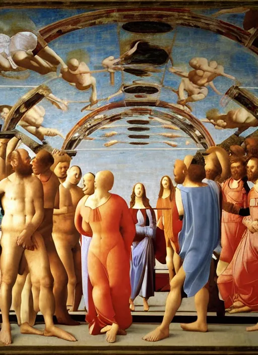 Image similar to renaissance painting of a realistic and precise fire painted, gemetrically precise, painted by piero della francesca, high quality, no blur, 4 k