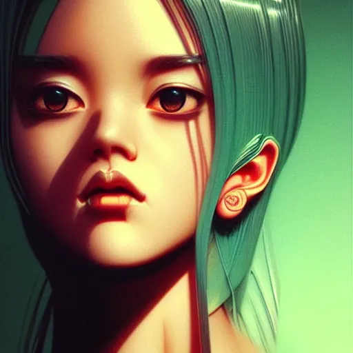 Prompt: a mint condition microwave, from the eighties, from japan, beautiful and aesthetic, close up, intricate, highly detailed, sleek face, smooth, sharp focus, specular light, occlusion shadow, rim light, artgerm, artstation, art by greg rutkowski and ilya kuvshinov and salvador dali, fantasy illustration