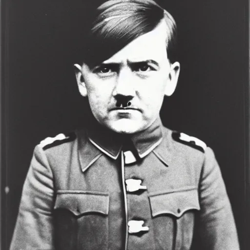 Prompt: a face portrait of adolf hitler at 6 years old. photography.