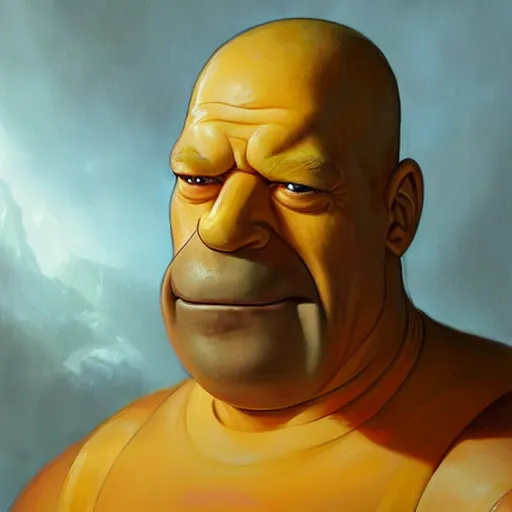 Prompt: homer simpson as a realistic fantasy d & d character, closeup portrait art by donato giancola and greg rutkowski, realistic face, digital art, trending on artstation