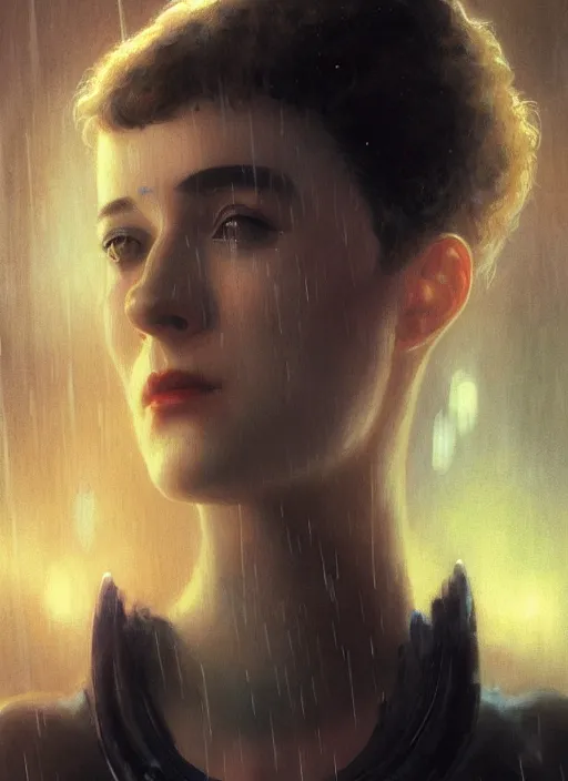 Image similar to movie poster, blade runner, sean young, octane render, highly detailed, digital painting, artstation, concept art, smooth, sharp focus, illustration, art by artgerm and greg rutkowski and alphonse mucha and william - adolphe bouguereau