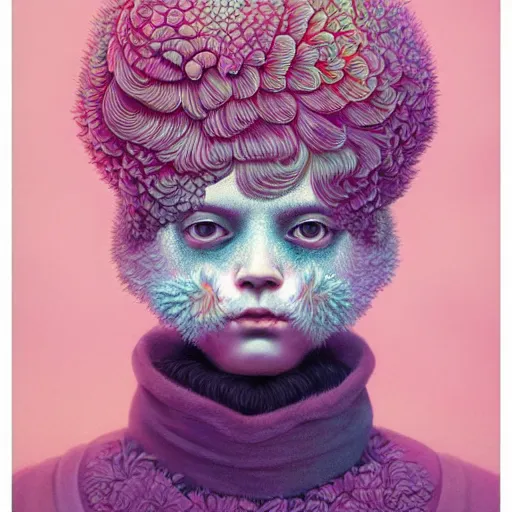 Image similar to a fluffy fractal:: by Martine Johanna and Simon Stålenhag and Chie Yoshii and Casey Weldon and Guillermo del toro :: ornate, dynamic, particulate, pastel colors, intricate, elegant, highly detailed, centered, artstation, smooth, sharp focus, octane render, 3d